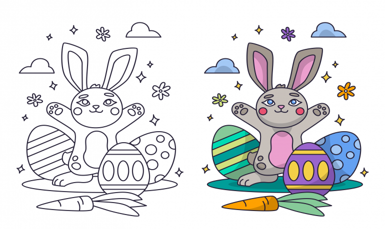 Coloriage Oeufs de Pâques : 40 dessins à imprimer