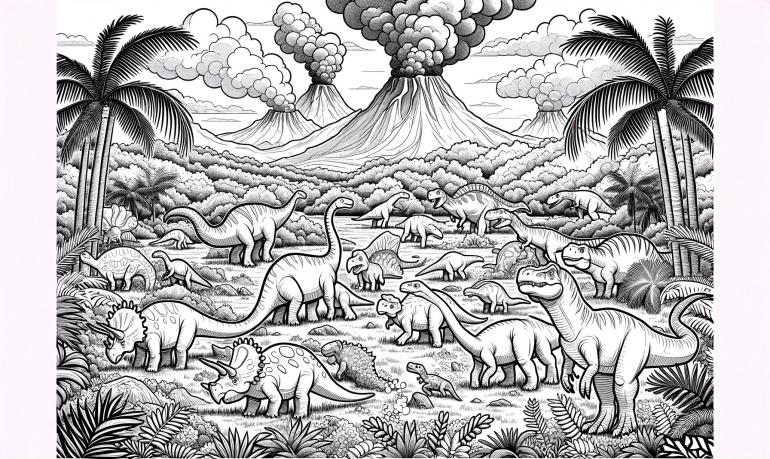 Coloriage  Dinosaure : 50 Dessins a Imprimer