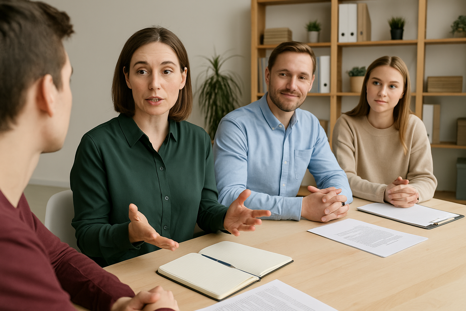 table préparée avec matériel créatif pour atelier BAFA en ACM