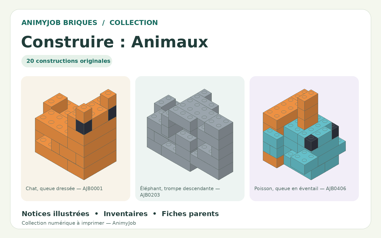Recueil Construire : Animaux