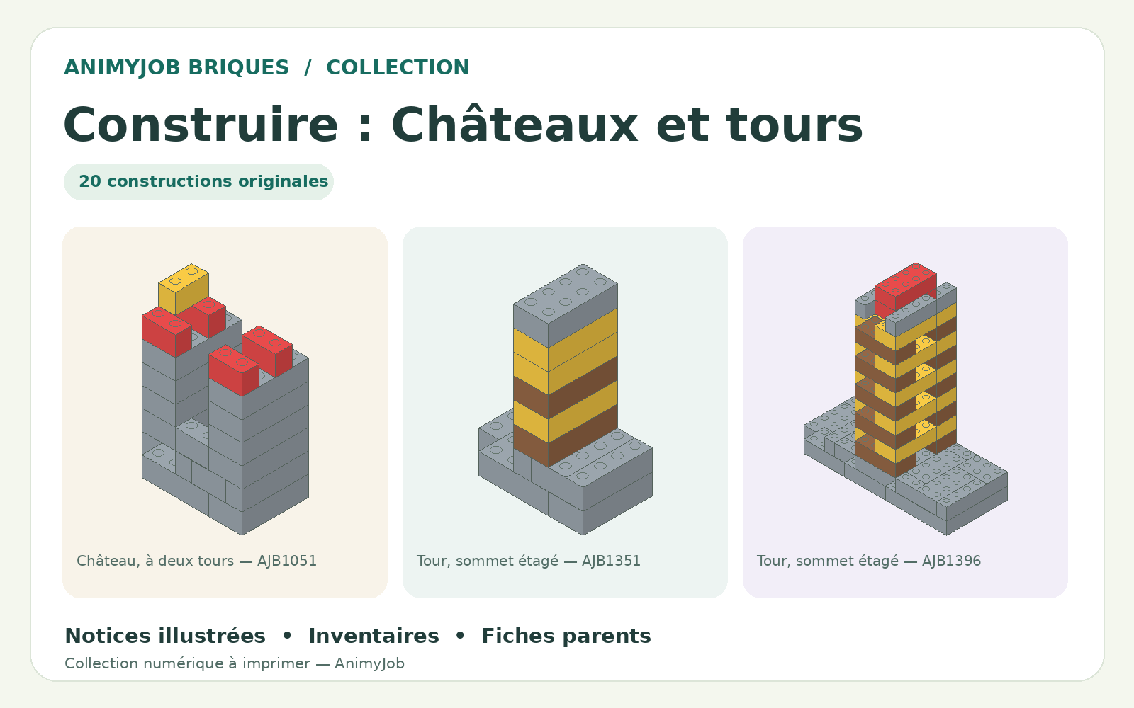 Recueil Construire : Châteaux et tours
