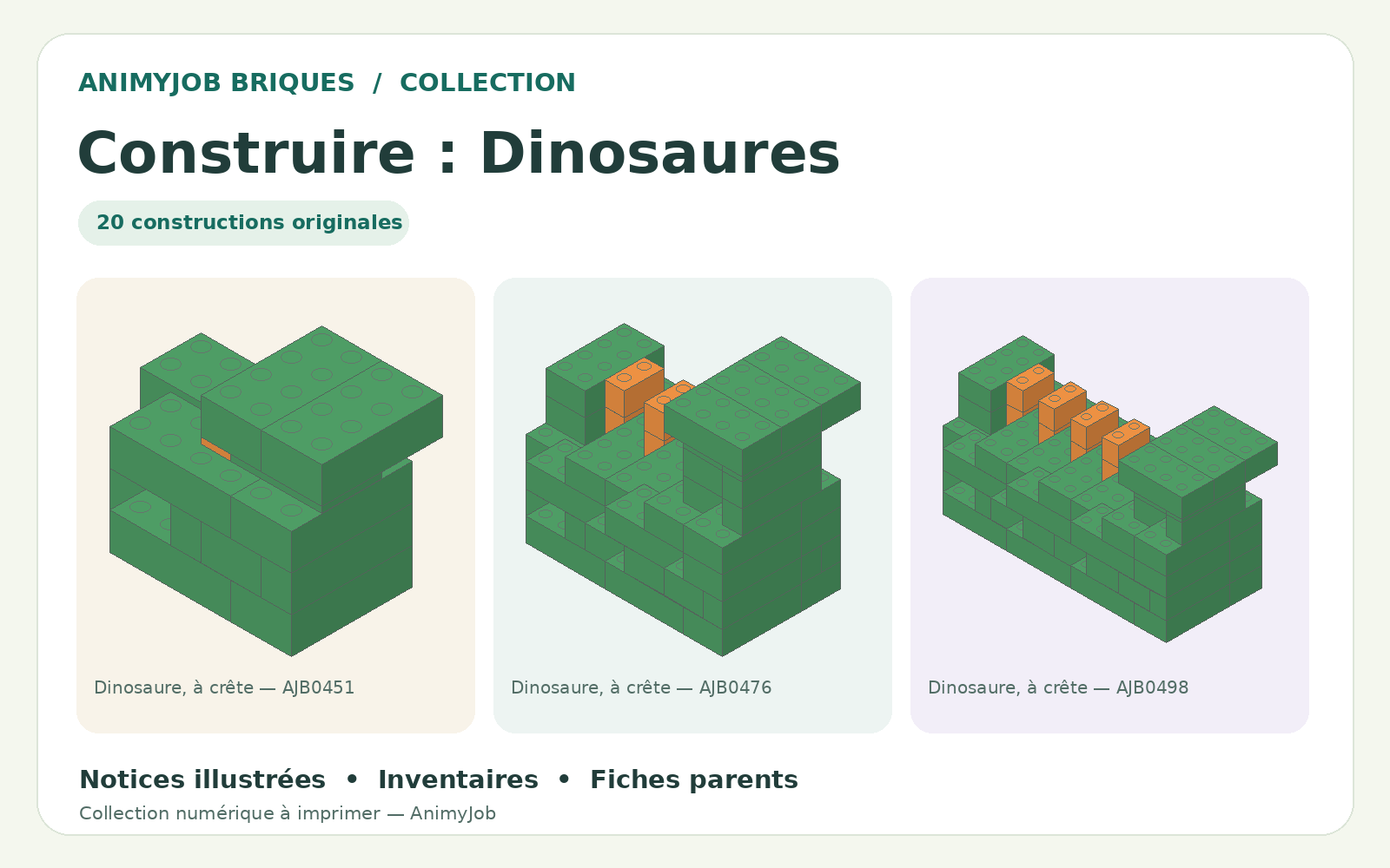 Recueil Construire : Dinosaures