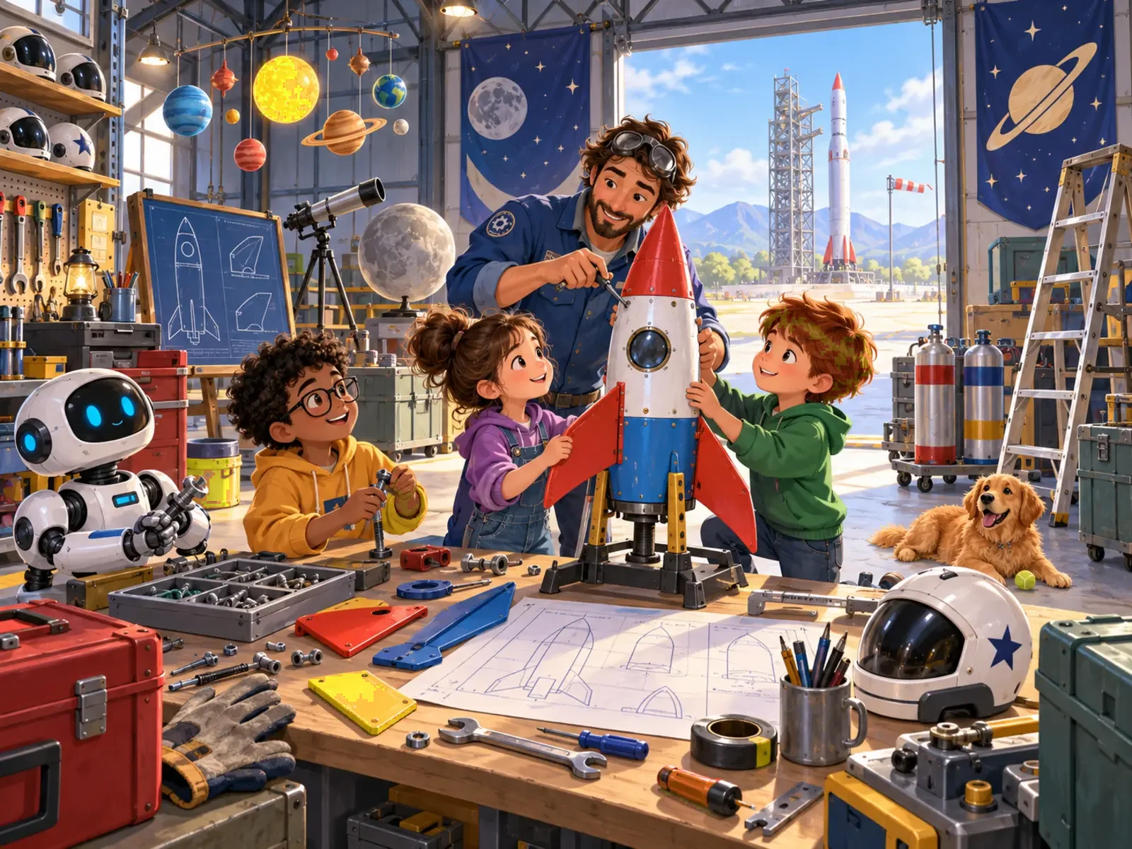 Cherche et trouve : Atelier de fusées