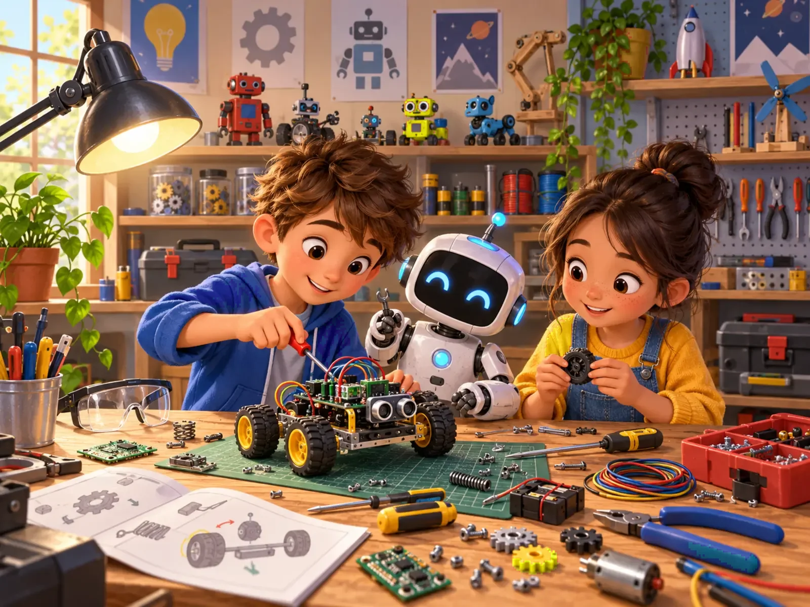 Cherche et trouve : Atelier de robots