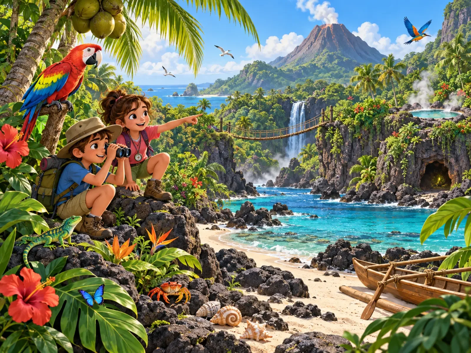 Cherche et trouve : Île volcan