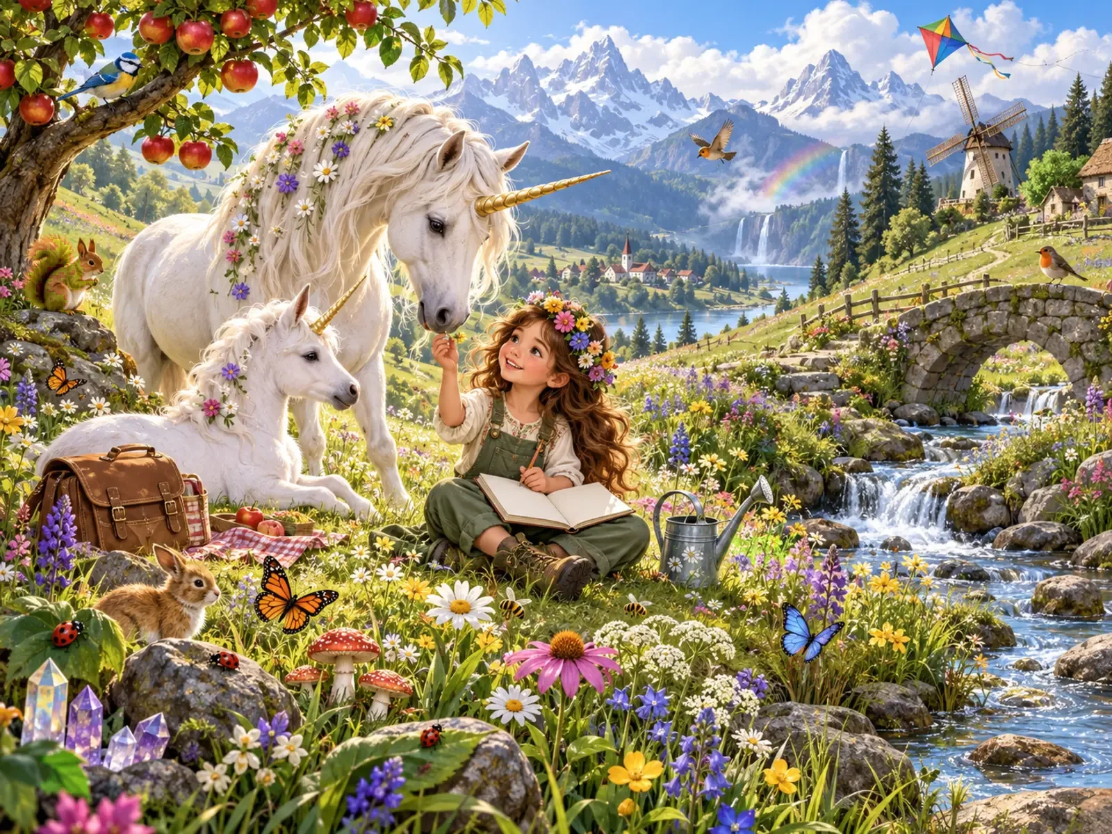 Cherche et trouve : Prairie licorne