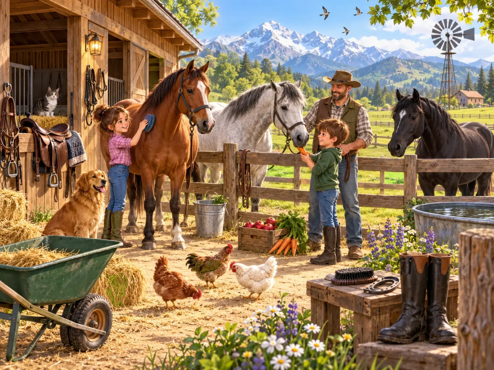 Cherche et trouve : Ranch et chevaux