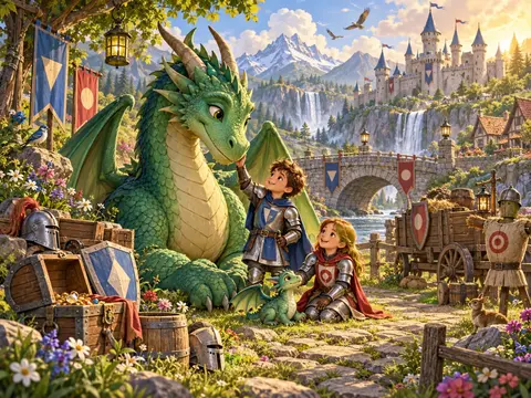 Cherche et trouve Chevaliers et dragon