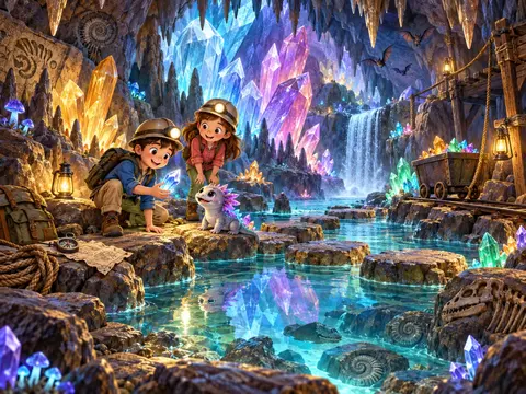 Cherche et trouve Grotte cristaux