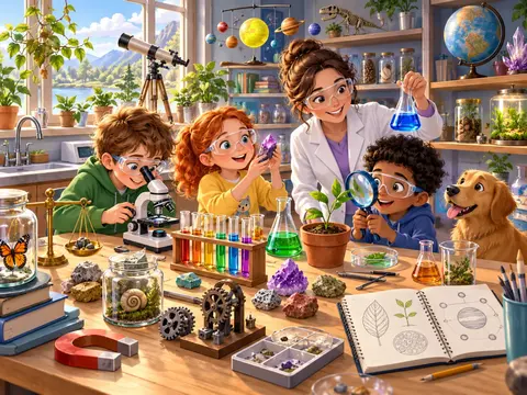 Cherche et trouve Laboratoire science