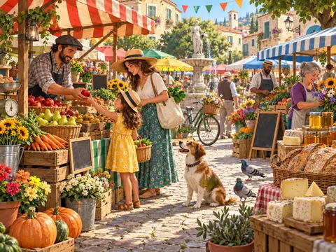 Cherche et trouve Marché en plein air