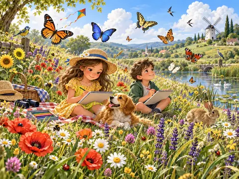 Cherche et trouve Prairie aux papillons