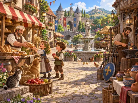 Cherche et trouve Village médiéval