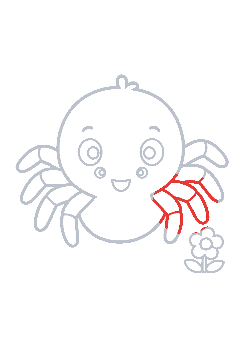 Étape 1 du tutoriel Dessiner une araignée facilement en 7 étapes