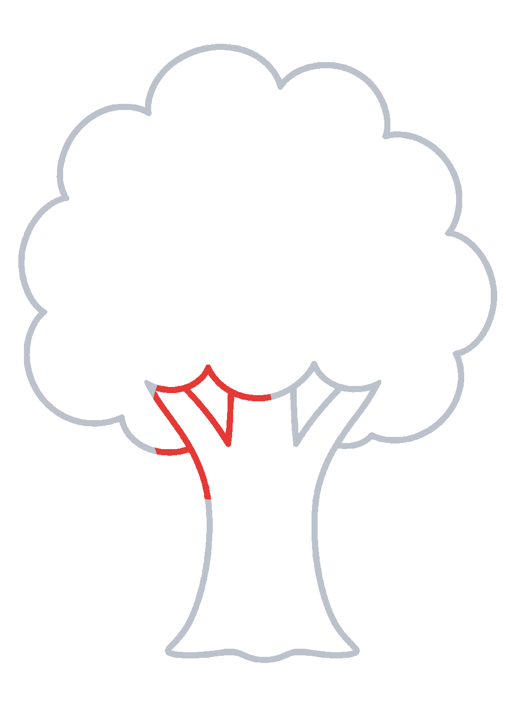 Étape 1 du tutoriel Dessiner un arbre facilement en 7 étapes