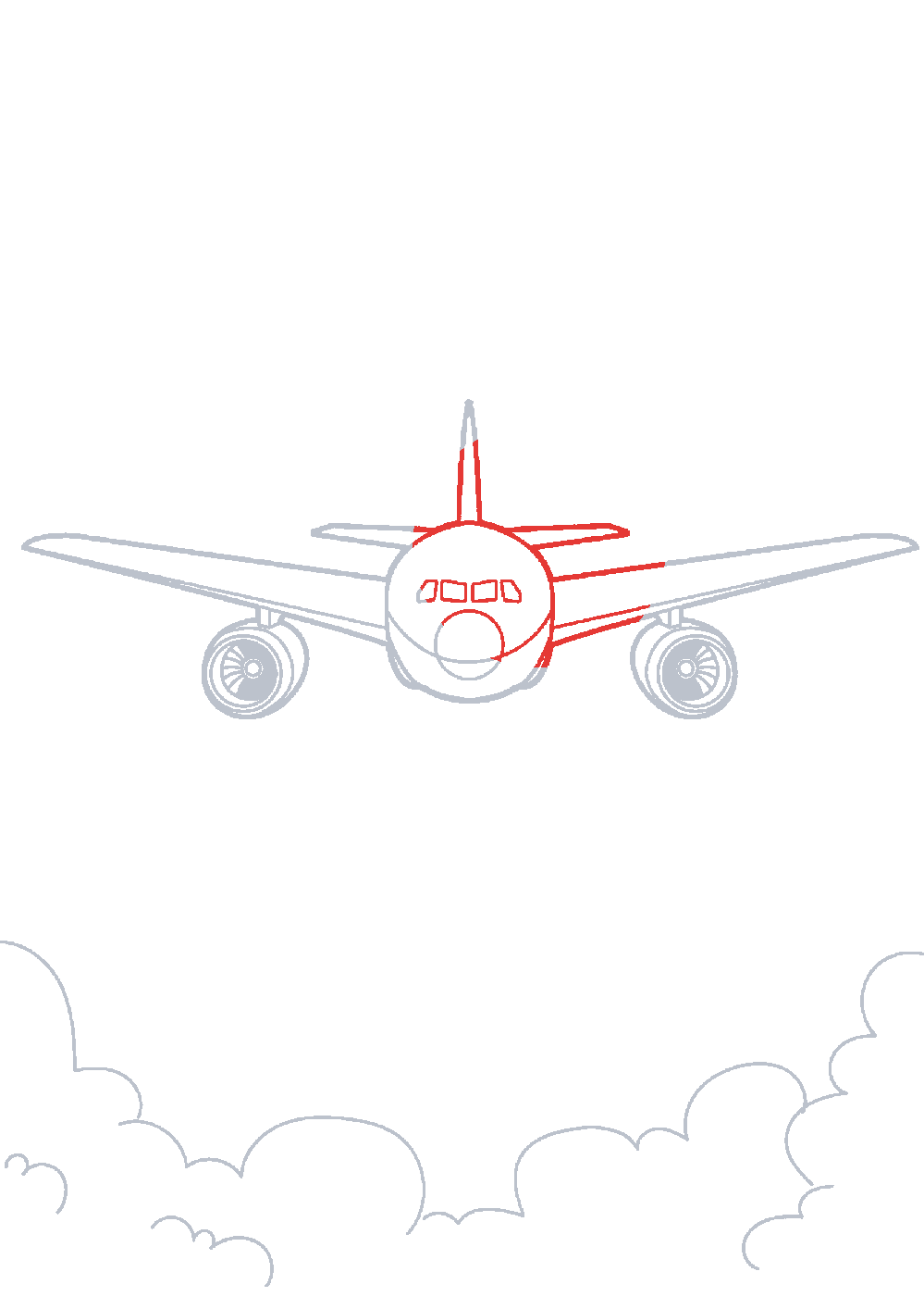 Étape 1 du tutoriel Dessiner un avion facilement en 7 étapes