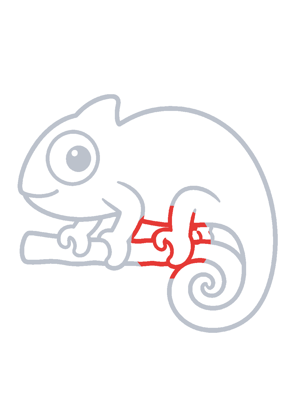Étape 1 du tutoriel Dessiner un caméléon facilement en 7 étapes