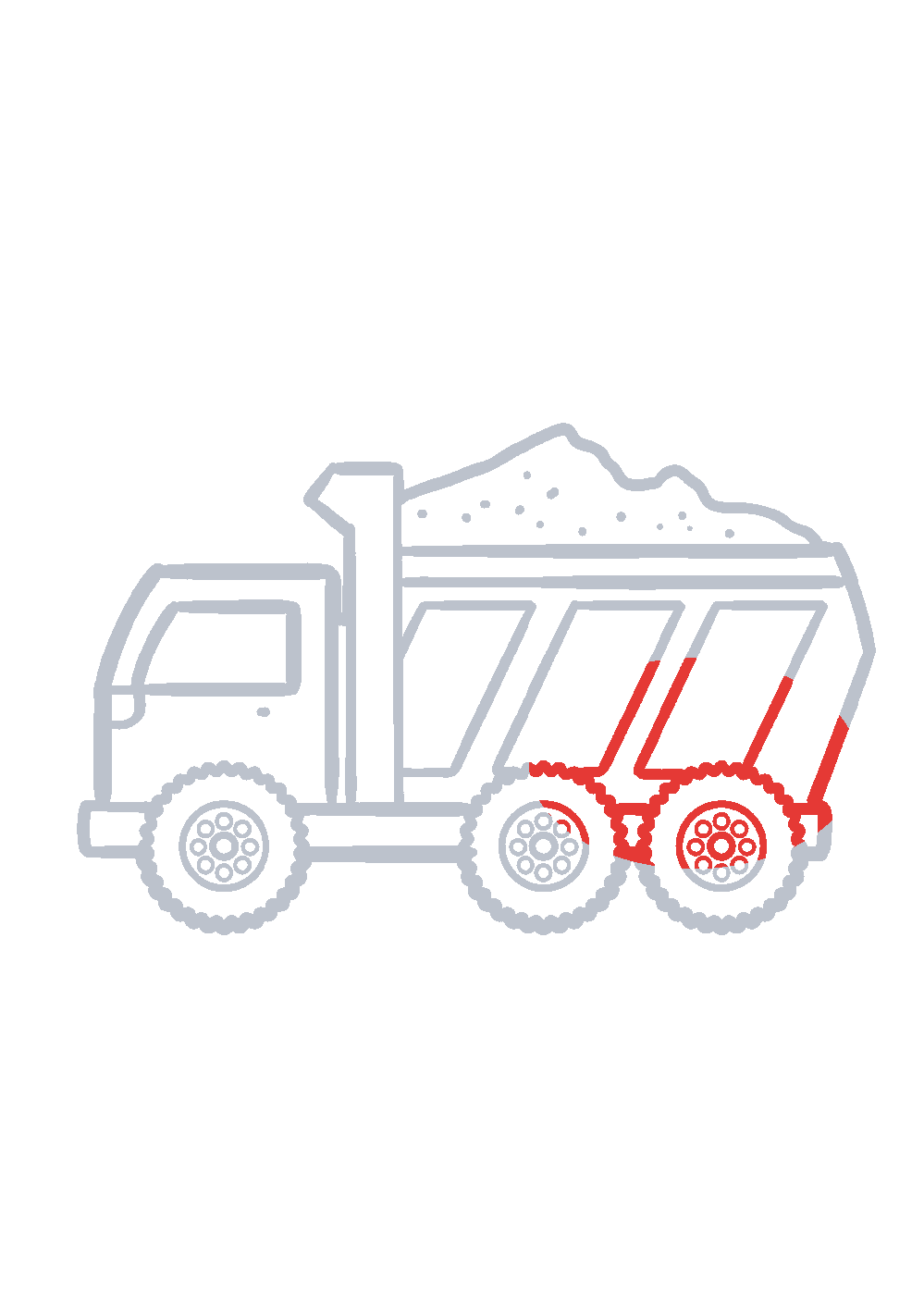 Étape 1 du tutoriel Dessiner un camion construction facilement en 7 étapes