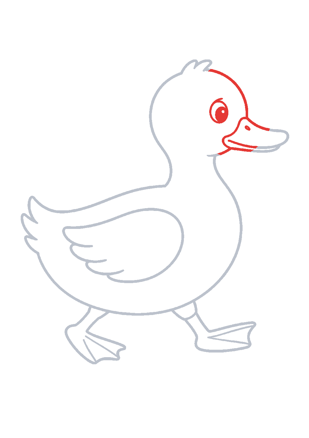 Étape 1 du tutoriel Dessiner un canard facilement en 7 étapes