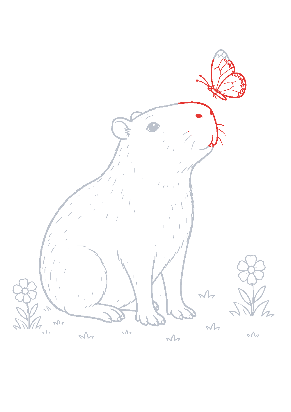 Étape 1 du tutoriel Dessiner un capybara facilement en 7 étapes