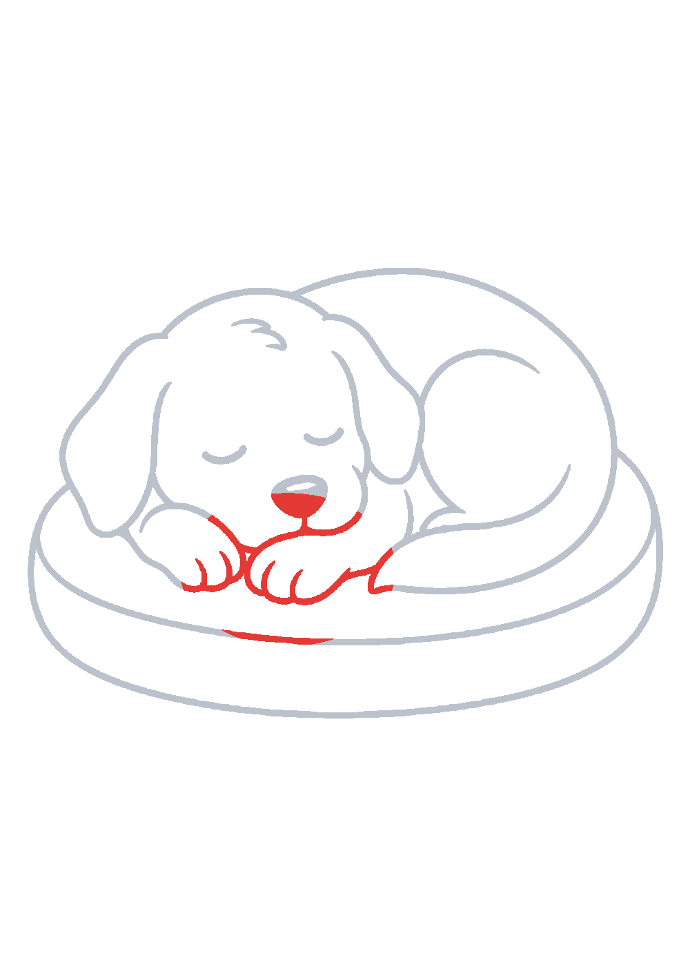 Étape 1 du tutoriel Dessiner un chien facilement en 7 étapes