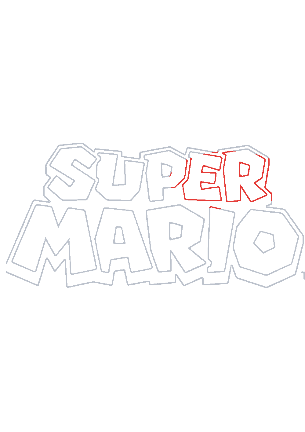 Étape 1 du tutoriel Dessiner Mario facilement en 7 étapes