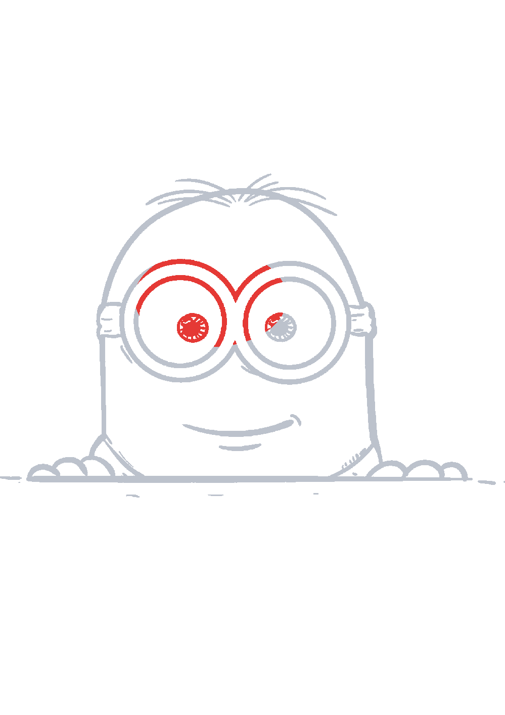 Étape 1 du tutoriel Dessiner Minion facilement en 7 étapes