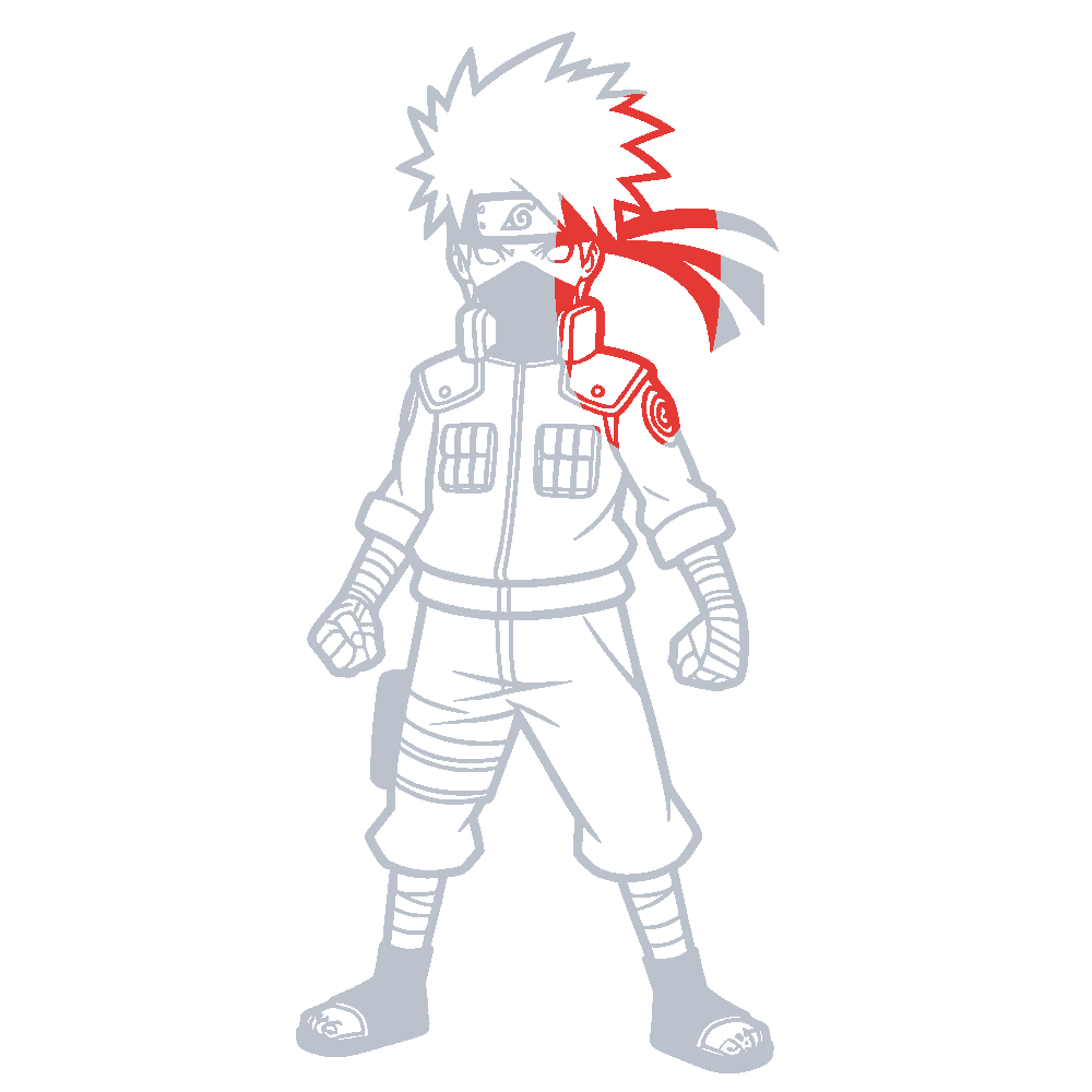 Étape 1 du tutoriel Dessiner Naruto facilement en 7 étapes