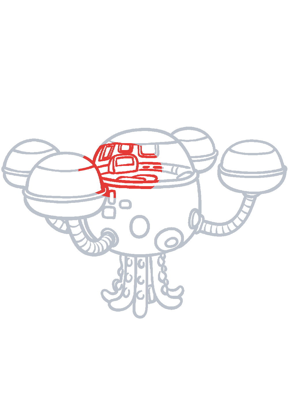 Étape 1 du tutoriel Dessiner Octonauts facilement en 7 étapes