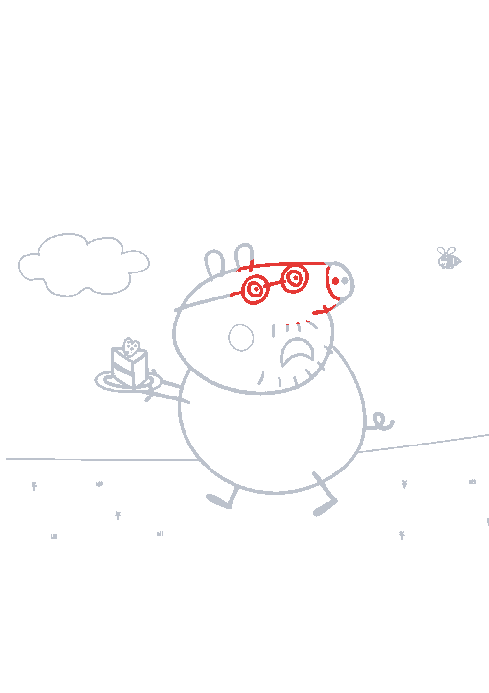 Étape 1 du tutoriel Dessiner Peppa Pig facilement en 7 étapes