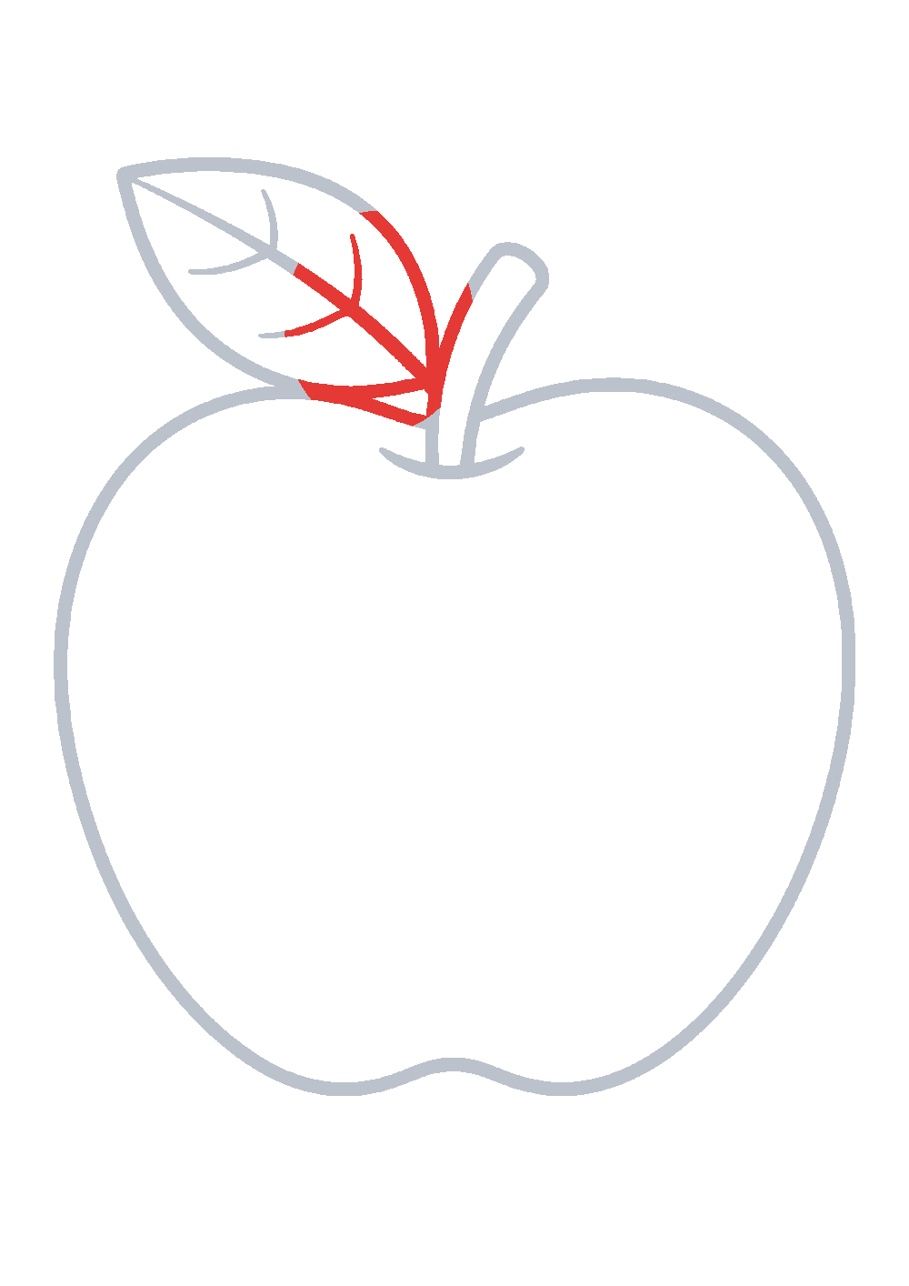 Étape 1 du tutoriel Dessiner une pomme facilement en 7 étapes