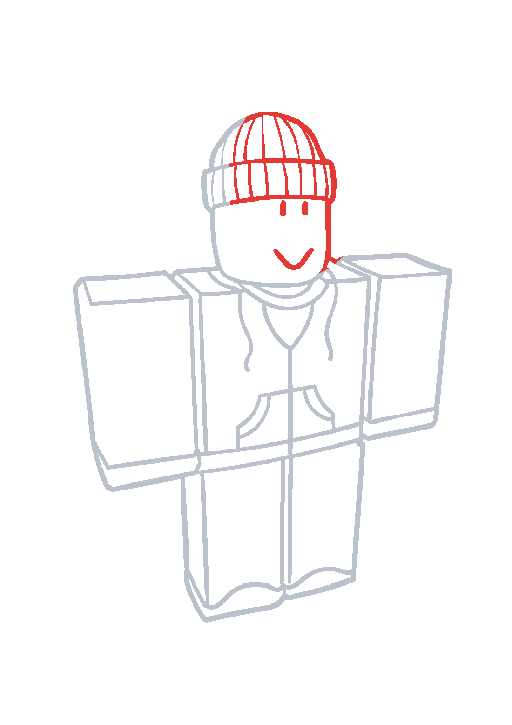 Étape 1 du tutoriel Dessiner Roblox facilement en 7 étapes