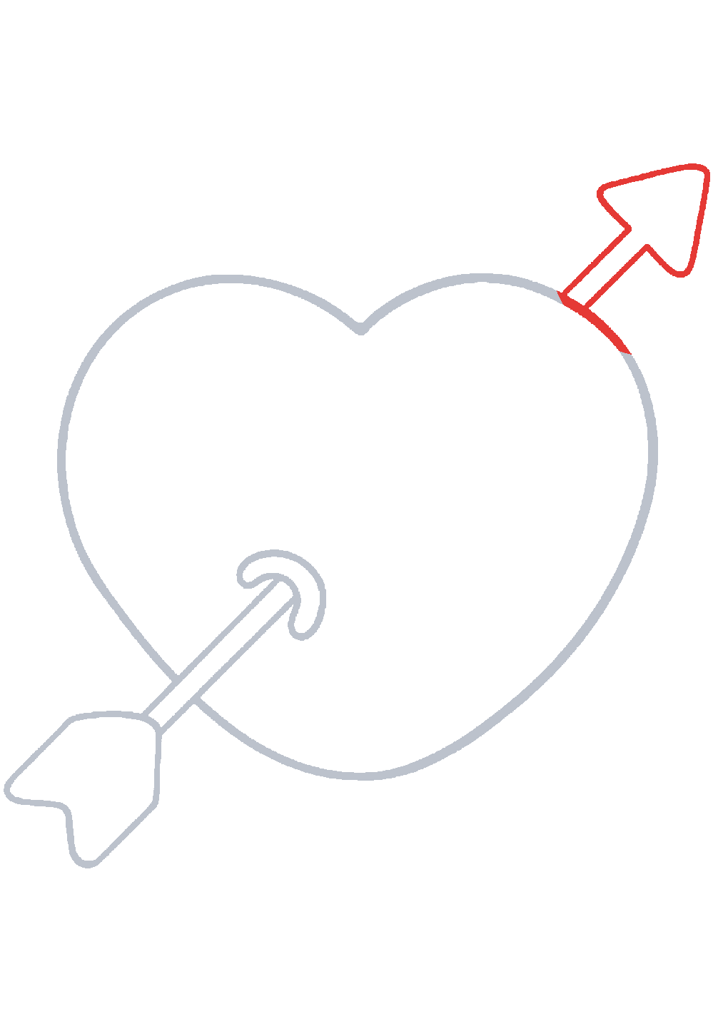 Étape 1 du tutoriel Dessiner une saint-valentin facilement en 7 étapes