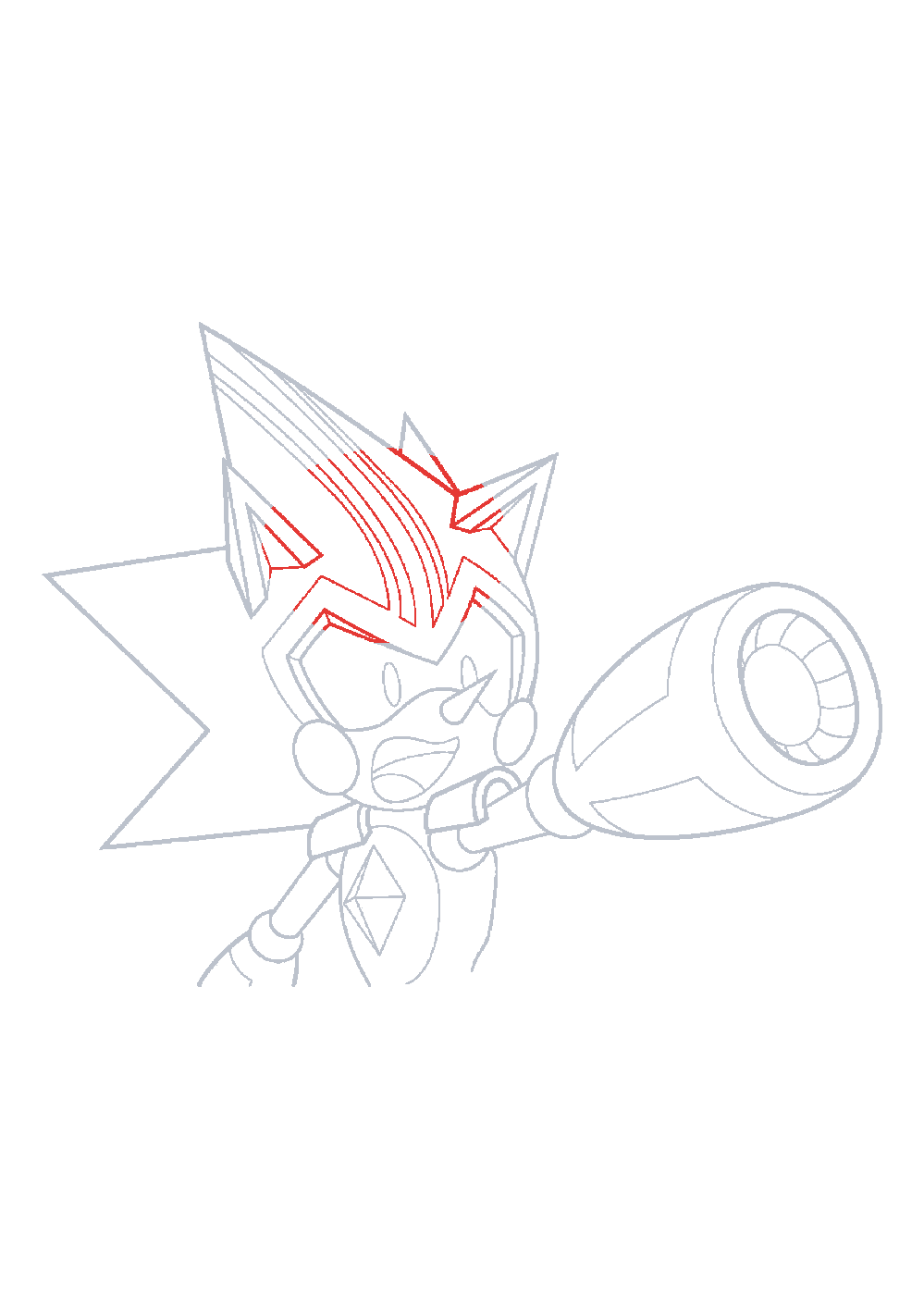 Étape 1 du tutoriel Dessiner Sonic facilement en 7 étapes