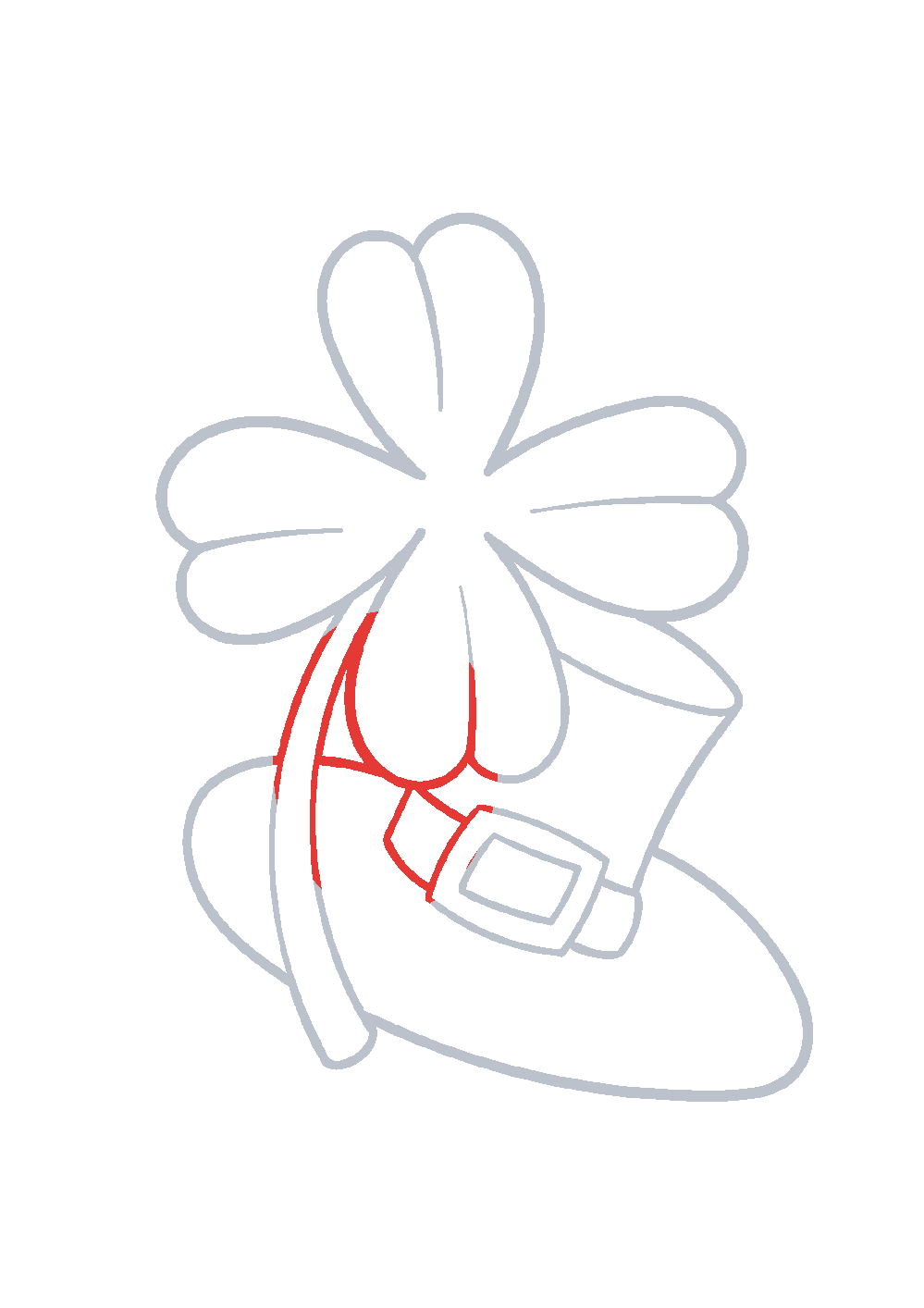 Étape 1 du tutoriel Dessiner une saint-patrick facilement en 7 étapes