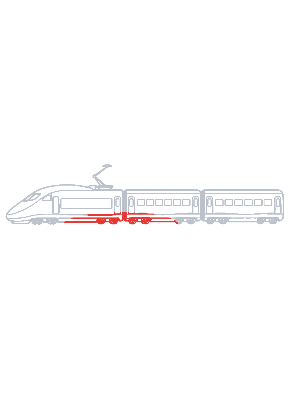 Étape 1 du tutoriel Dessiner un tgv facilement en 7 étapes