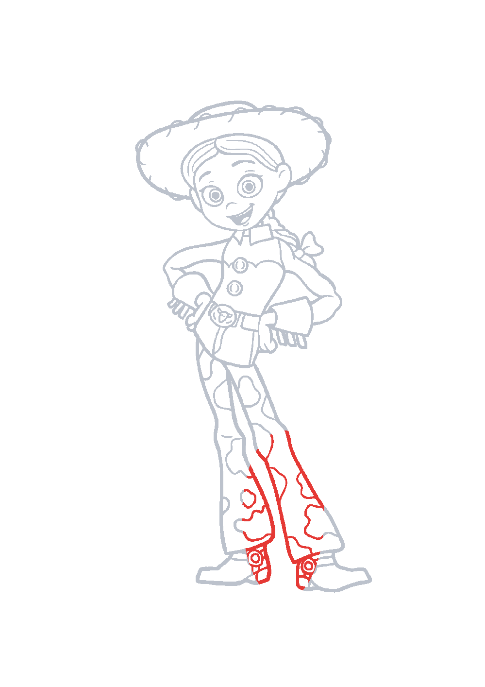 Étape 1 du tutoriel Dessiner Toy Story facilement en 7 étapes