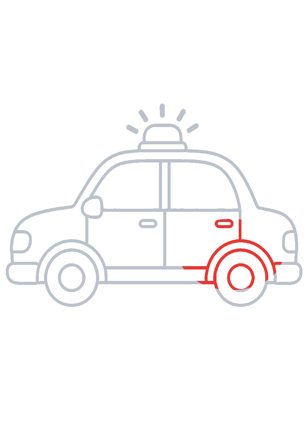 Étape 1 du tutoriel Dessiner une voiture de police facilement en 7 étapes