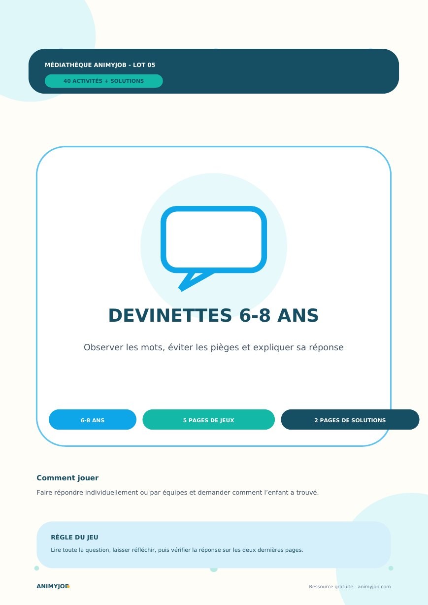 40 devinettes pour les 6-8 ans