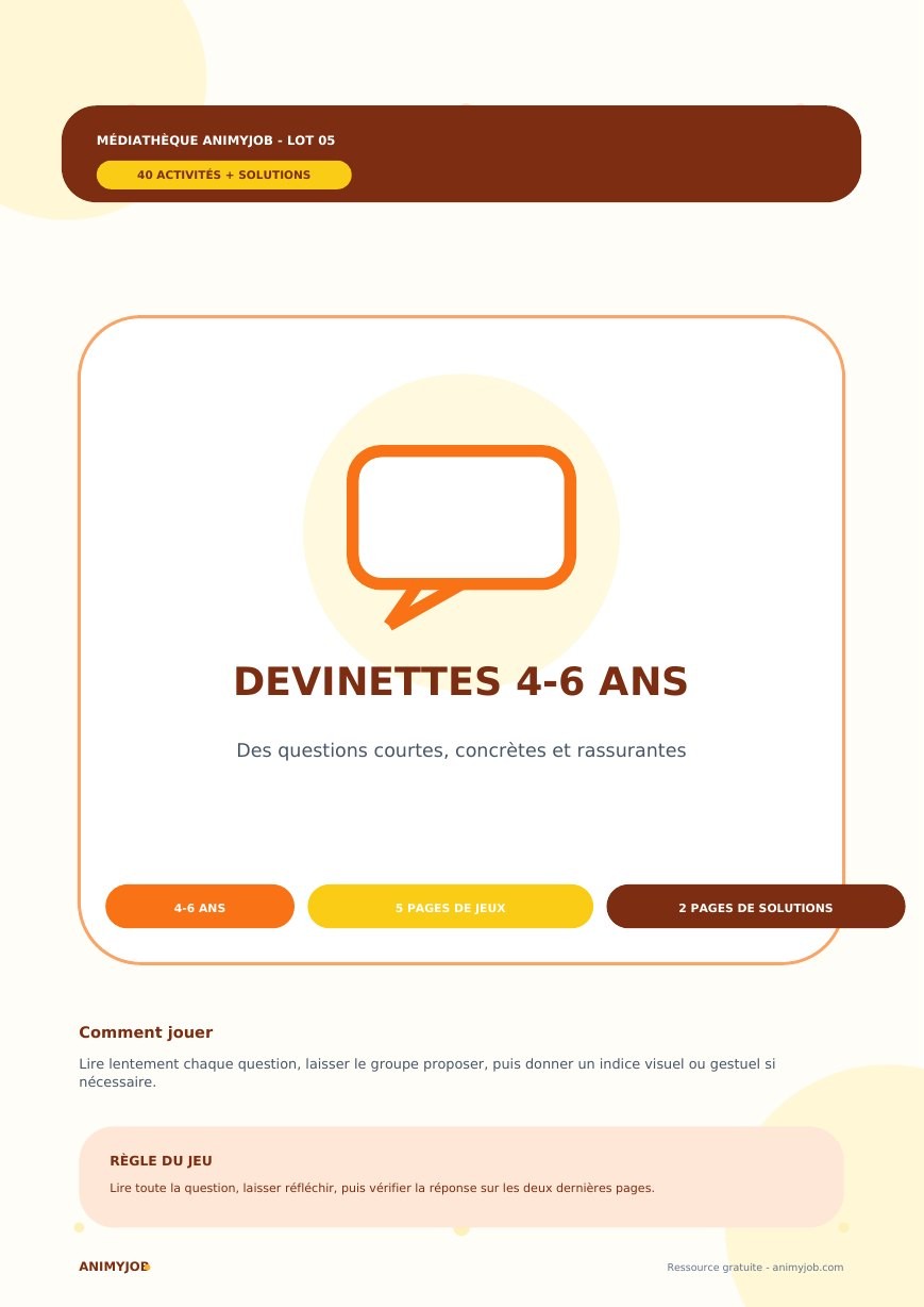 40 devinettes faciles pour les 4-6 ans
