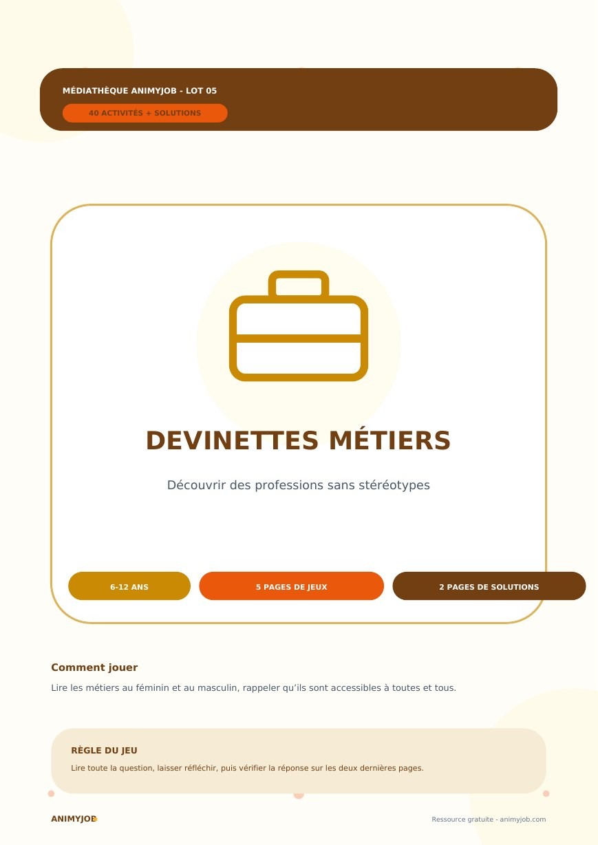 40 devinettes sur les métiers