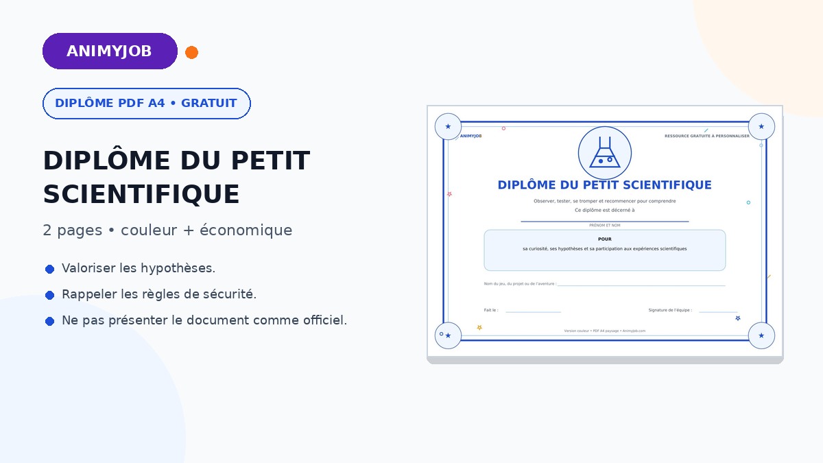 Diplôme du petit scientifique