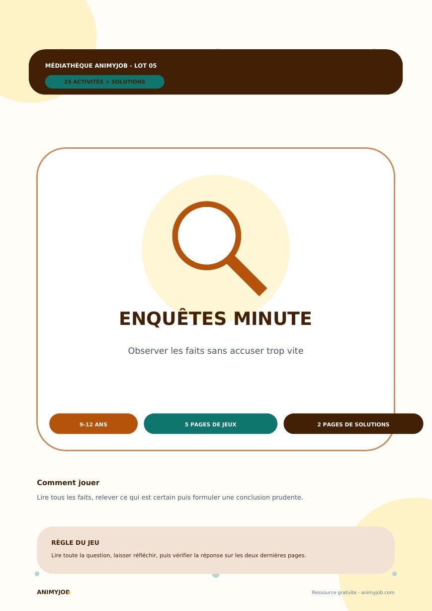 25 enquêtes minute pour petits détectives