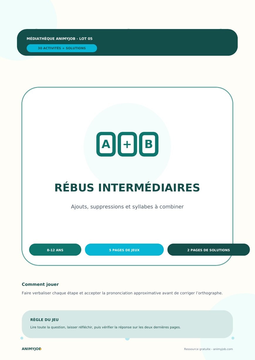30 rébus niveau intermédiaire