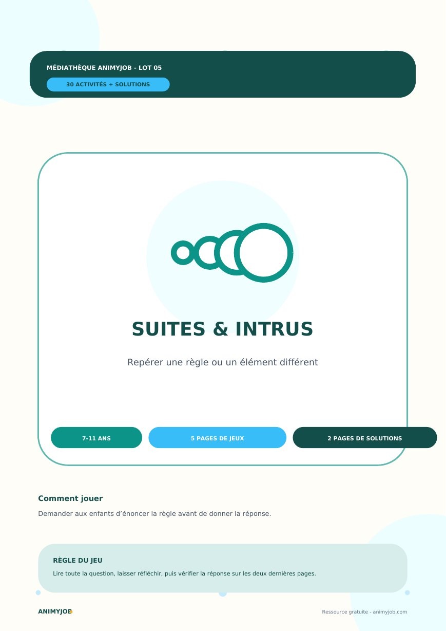 30 suites et intrus à trouver