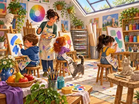 Les couleurs de l'atelier peinture — aperçu du jeu