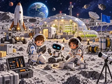 La vie sur la base lunaire — aperçu du jeu