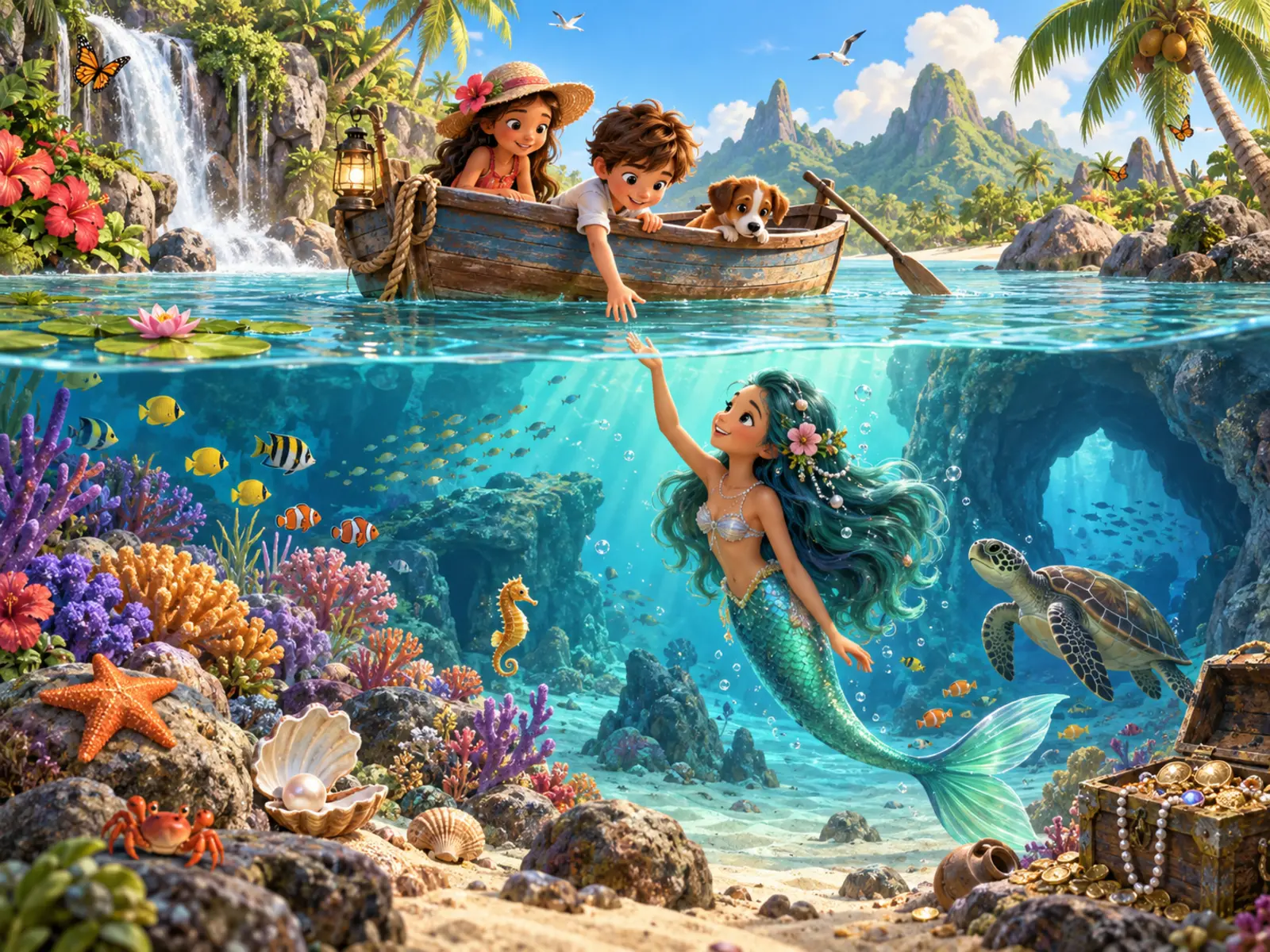 La rencontre dans le lagon des sirènes — image A