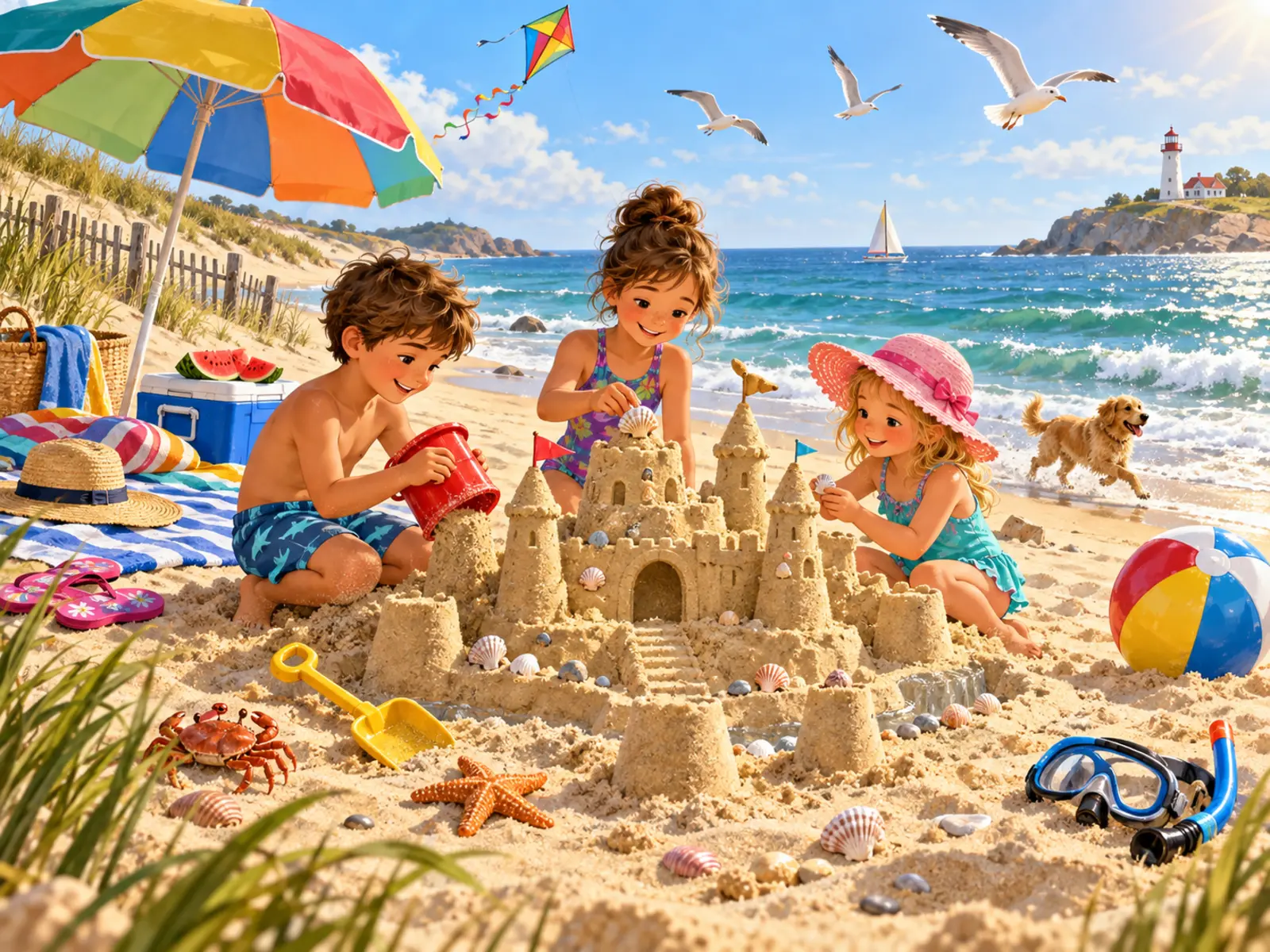 Les bâtisseurs de châteaux de sable — image A
