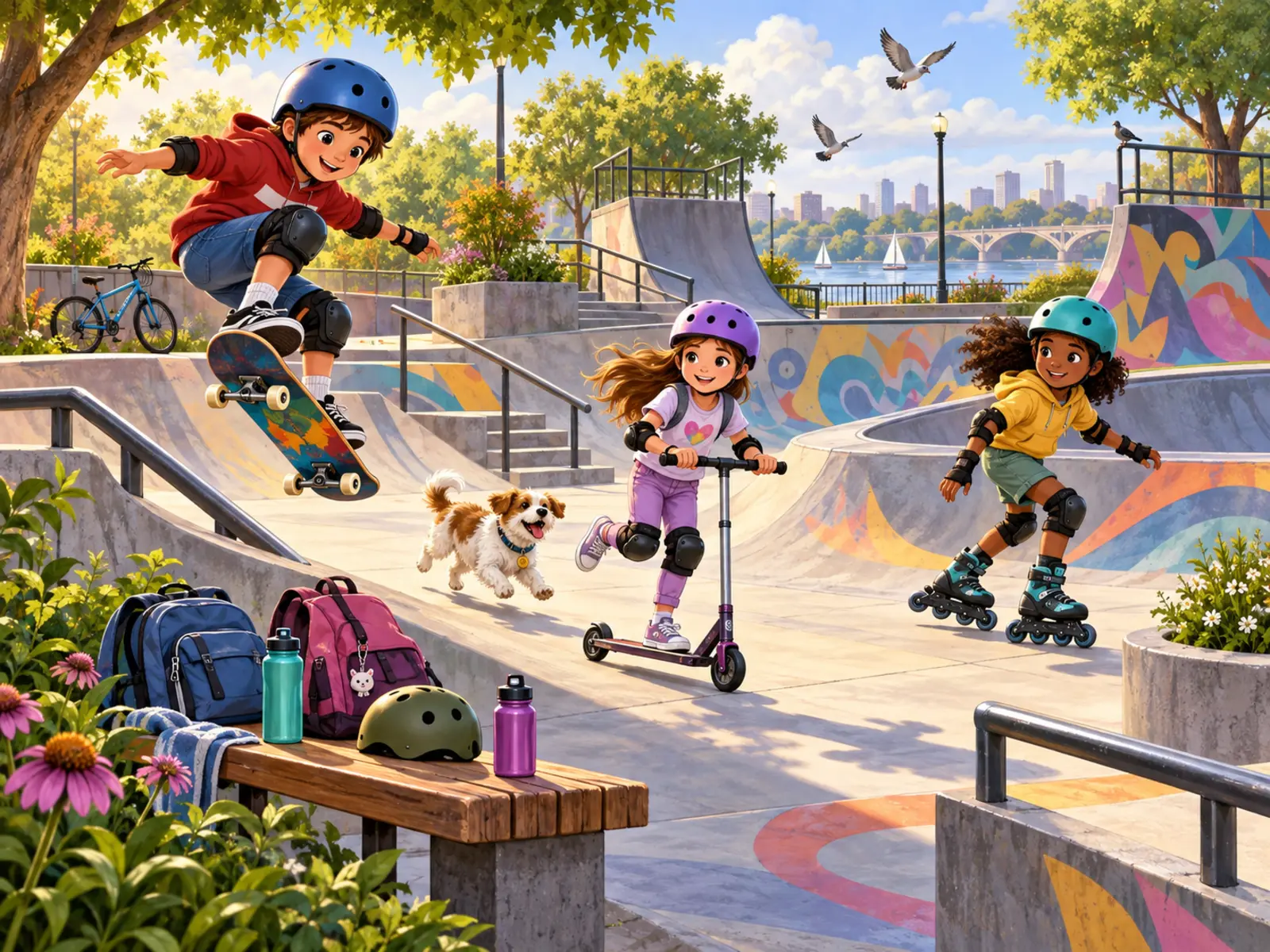 Les figures du skatepark — image A